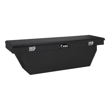 UWS 72IN ALUMINUM SINGLE LID CROSSOVER TOOLBOX DEEP ANGLED BLACK TBSD-72-A-BLK